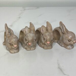 Napkin Ring Holder Bunny Rabbit Rustic
